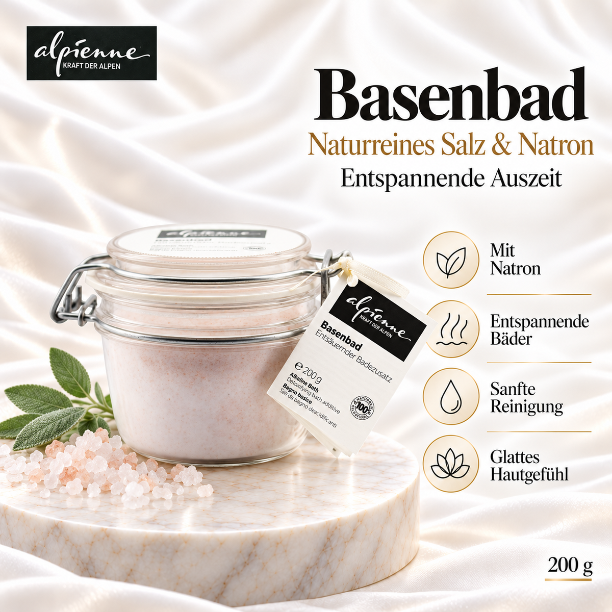 Alpienne Basenbad - Entsäuernder Badezusatz