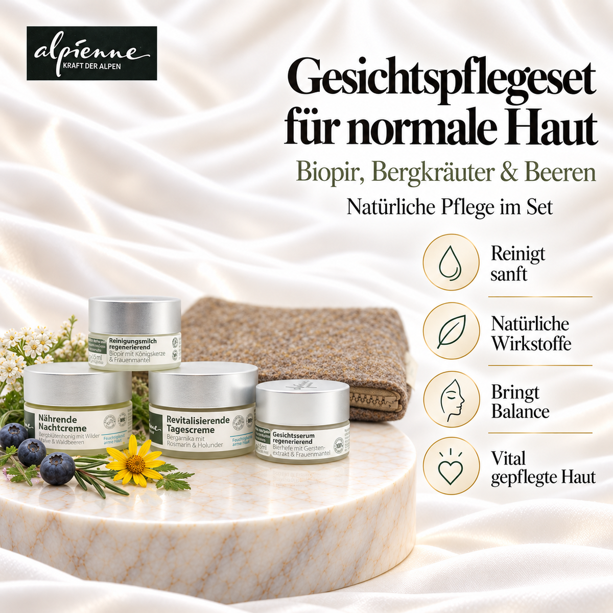 Alpienne Gesichtspflegeset für normale Haut