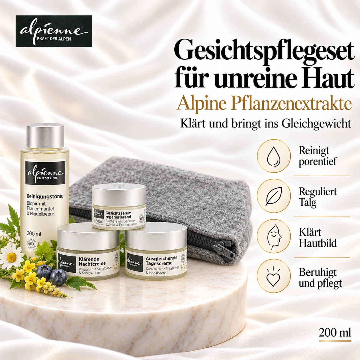 Alpienne Gesichtspflegeset für unreine Haut