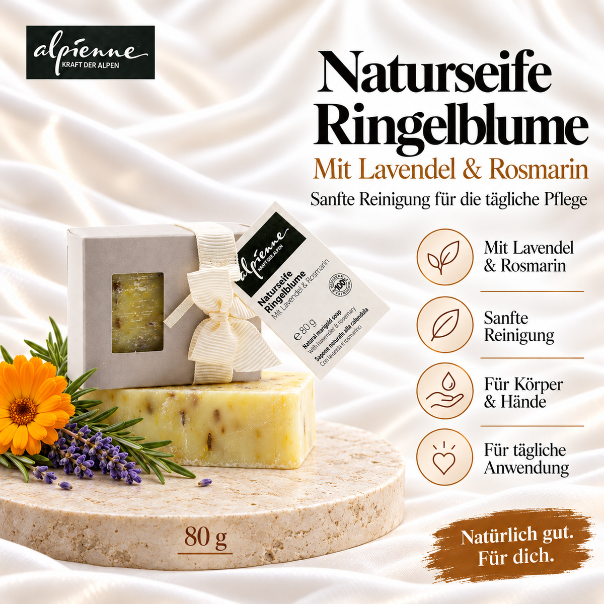 Alpienne Naturseife Ringelblume - Palmölfrei