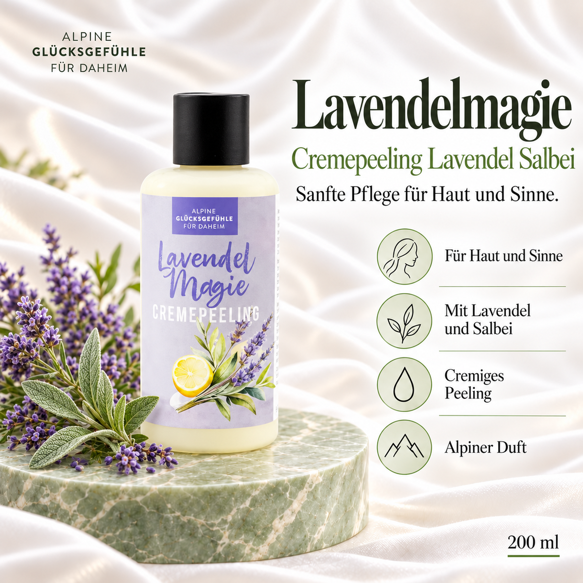 Alpine Glücksgefühle Lavendelmagie Cremepeeling