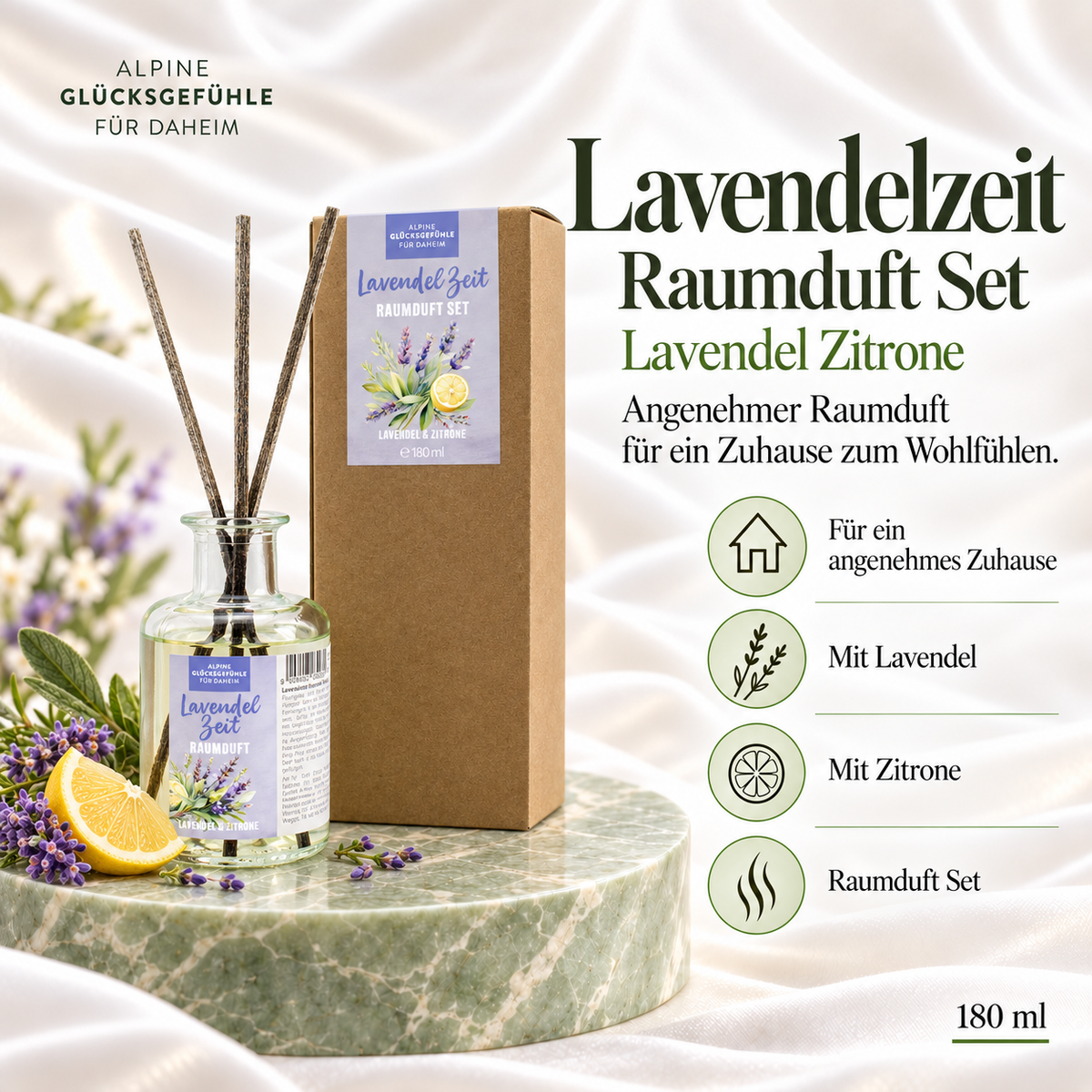 Alpine Lavendel-Zitrone Raumduft Set