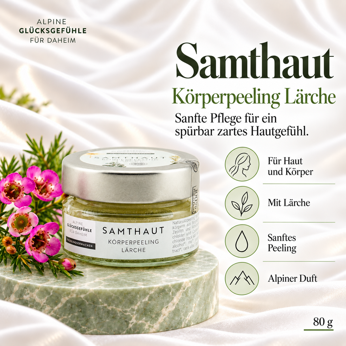 Alpine Samthaut Körperpeeling