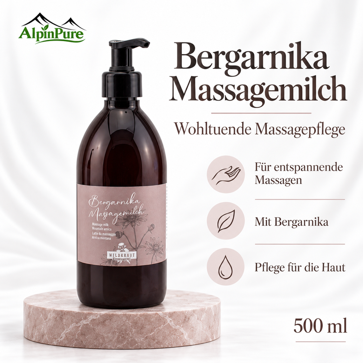 AlpinPure – Bergarnika Massagemilch