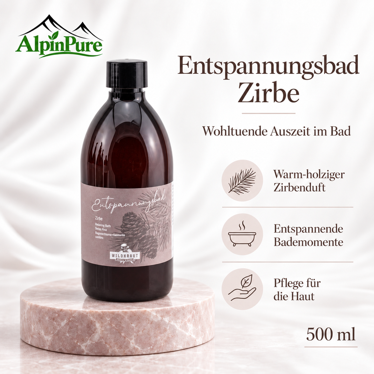 AlpinPure – Entspannungsbad Zirbe