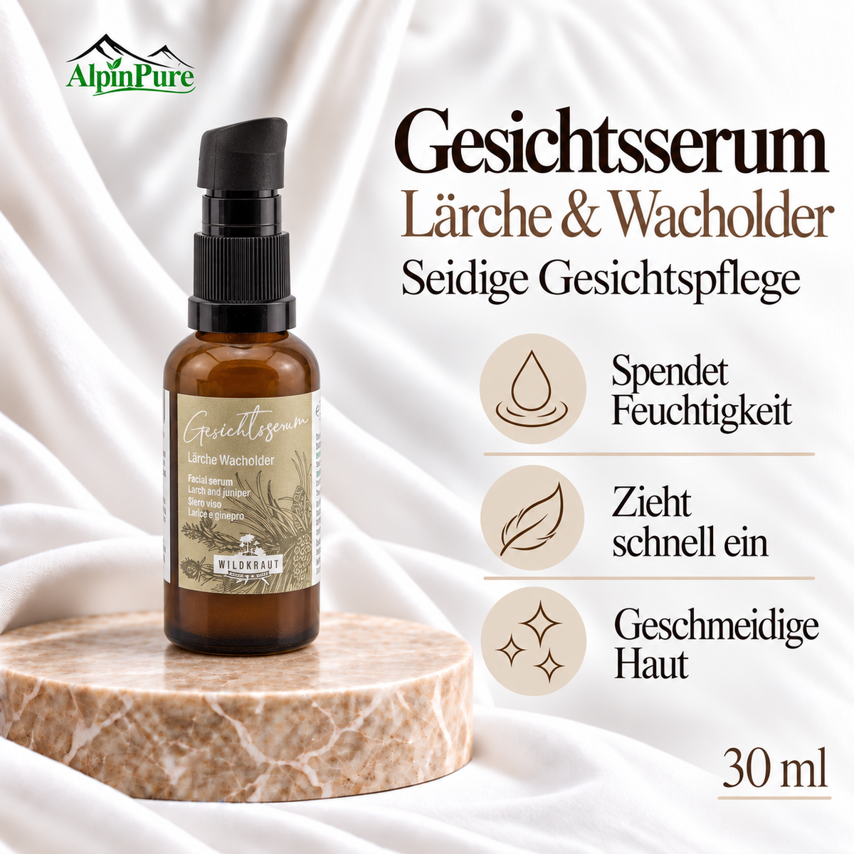AlpinPure – Gesichtsserum Lärche & Wacholder