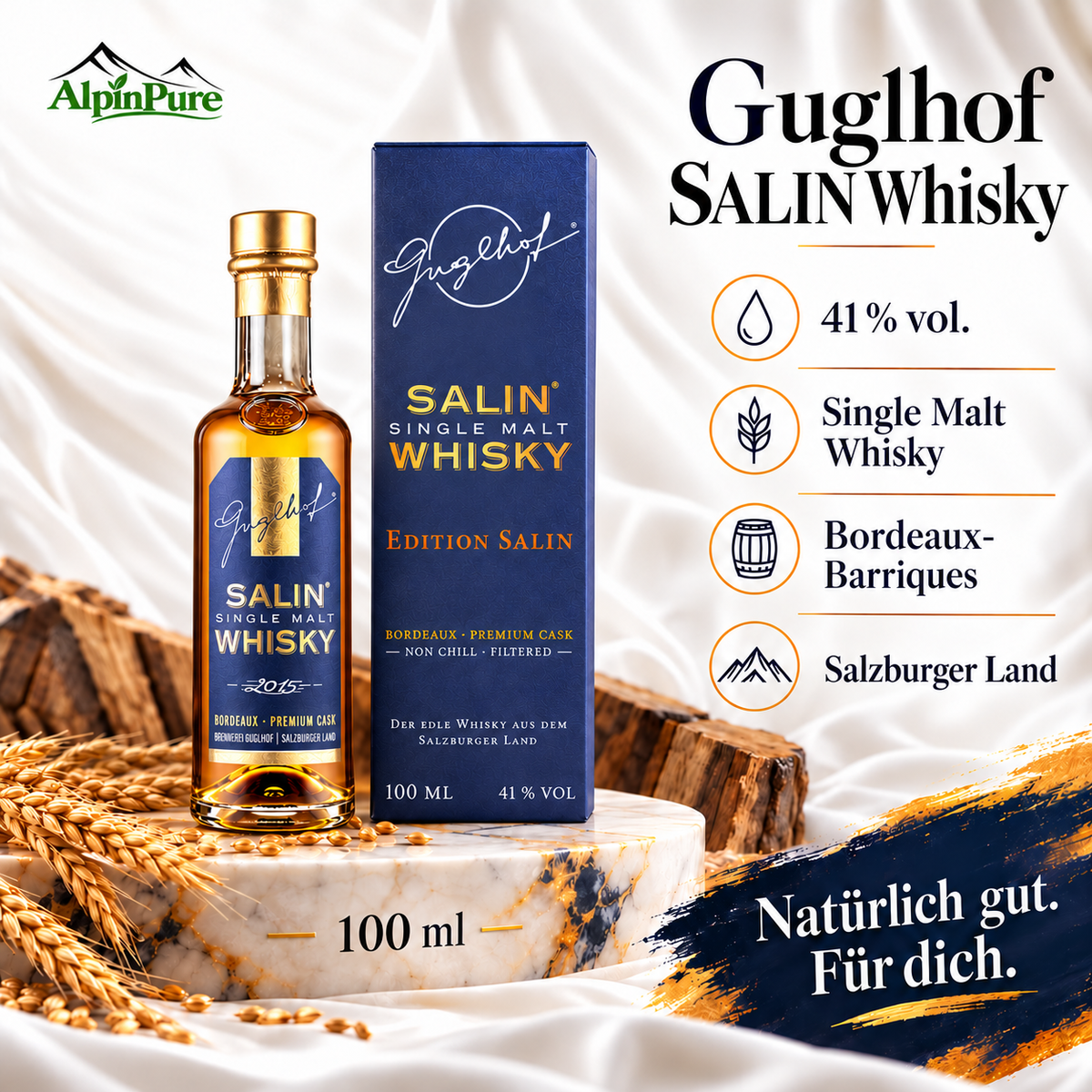 Guglhof SALIN Single Malt Whisky – "Edition SALIN",  0,10 L
