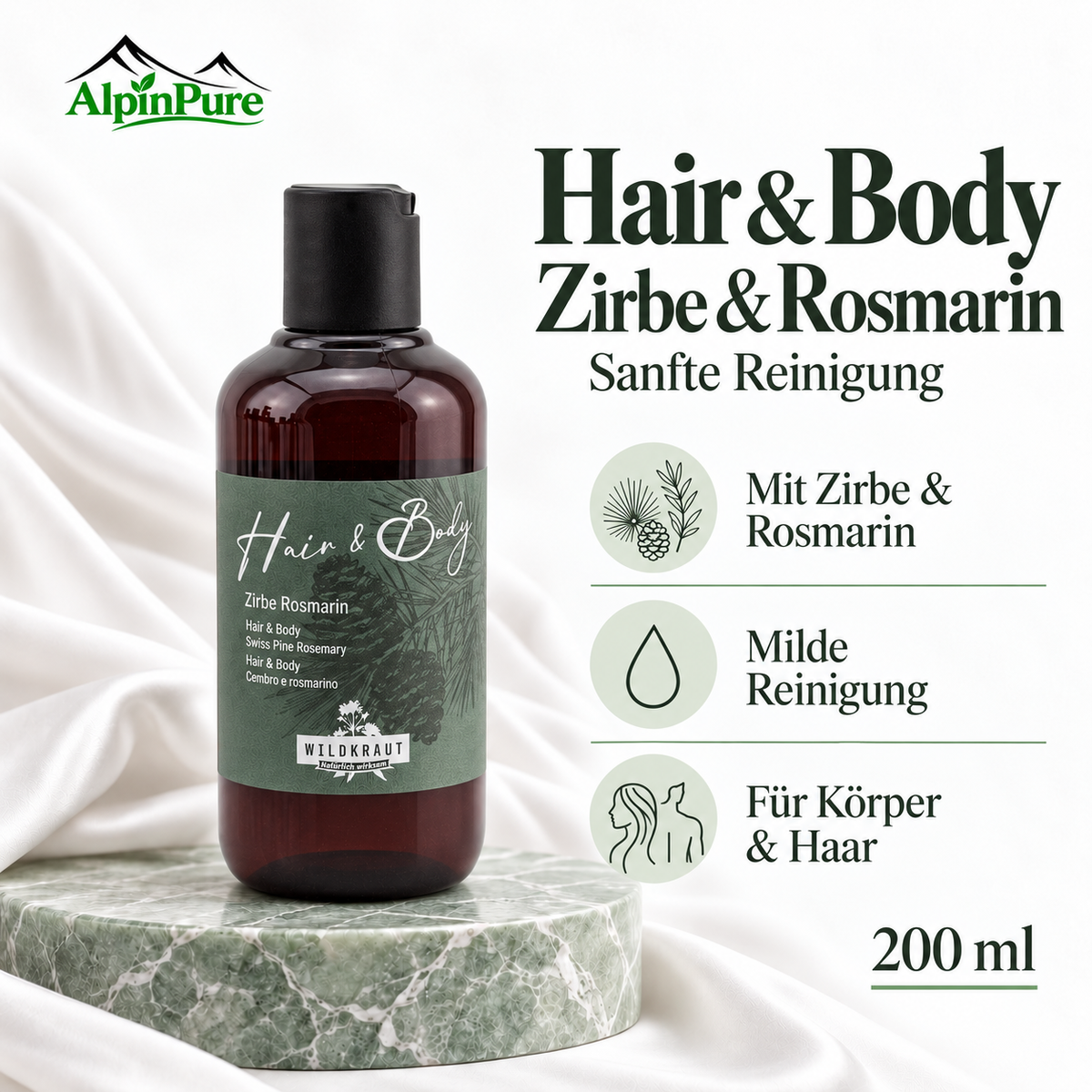 AlpinPure – Hair & Body Zirbe - Rosmarin