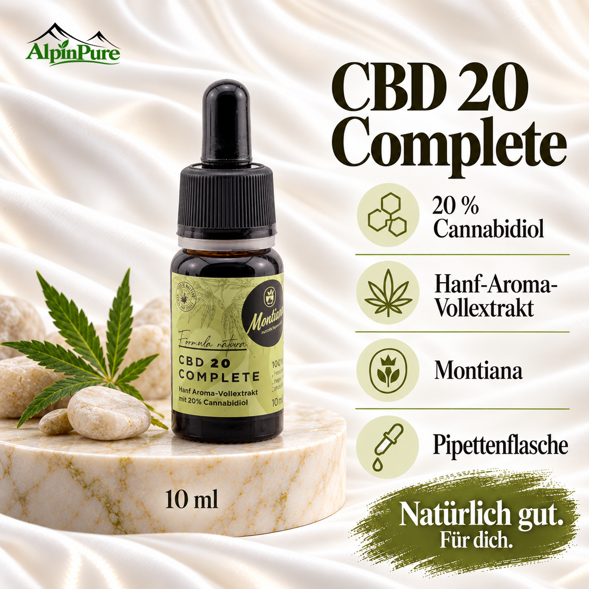 Alpine Hanf Aroma Vollextrakt 10 ml – 20 % CBD