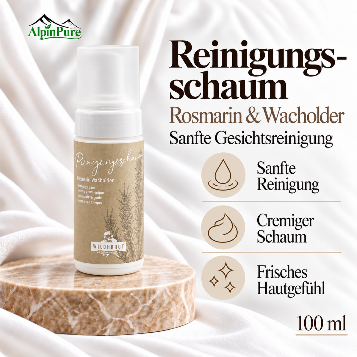 AlpinPure – Reinigungsschaum Rosmarin & Wacholder