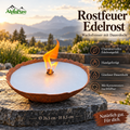 Rostfeuer / Edelrost Schmelzlicht mit Dauerdocht