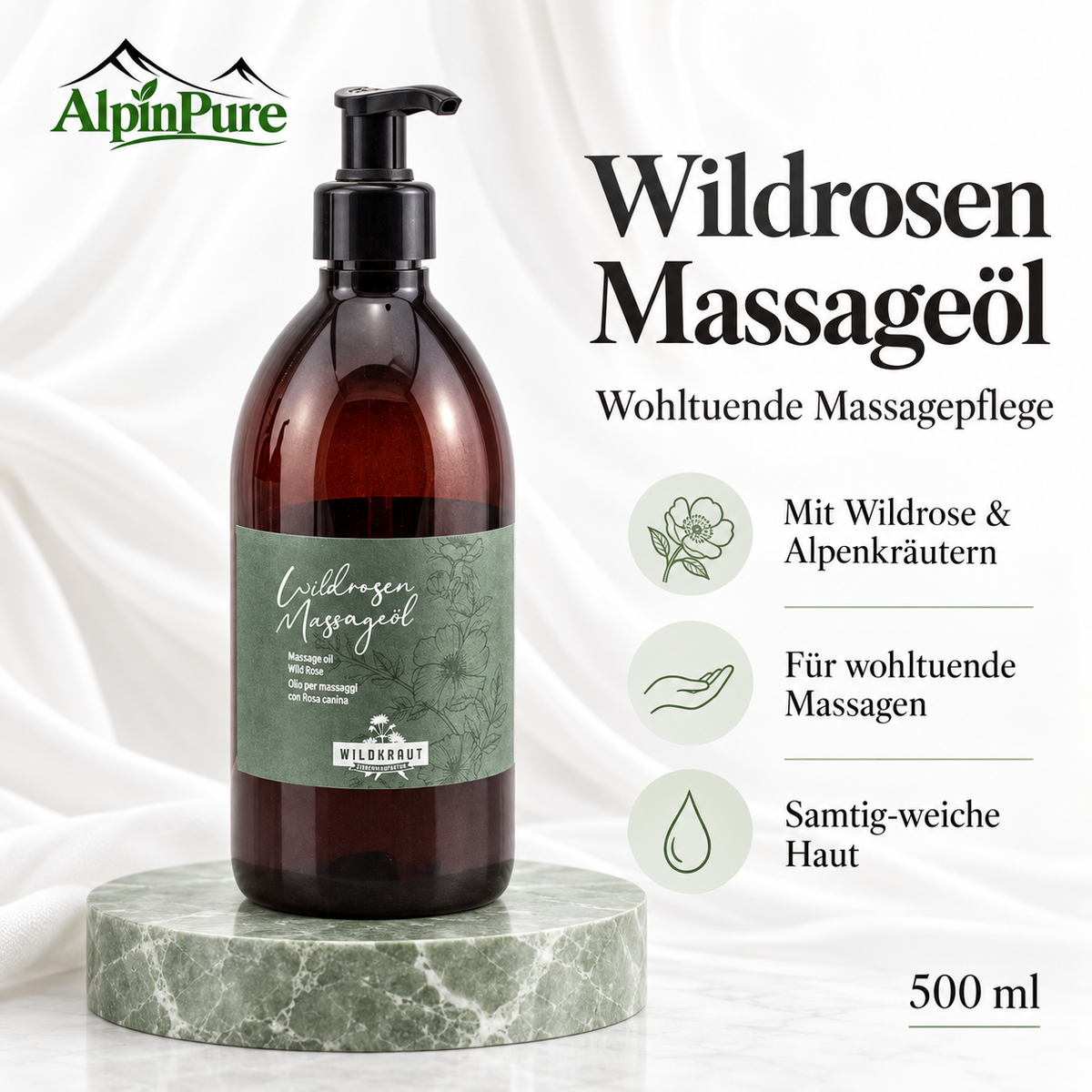 AlpinPure – Wildrosen Massageöl