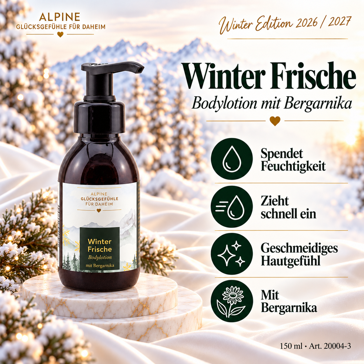 Winter Frische – Bodylotion mit Bergarnika