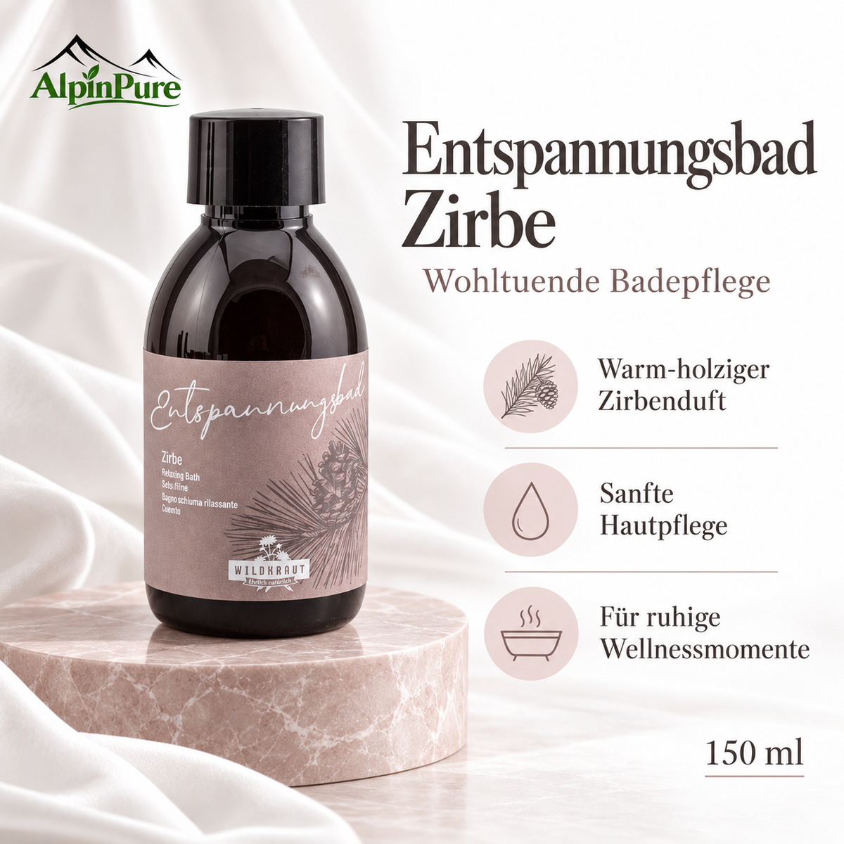 AlpinPure – Entspannungsbad Zirbe