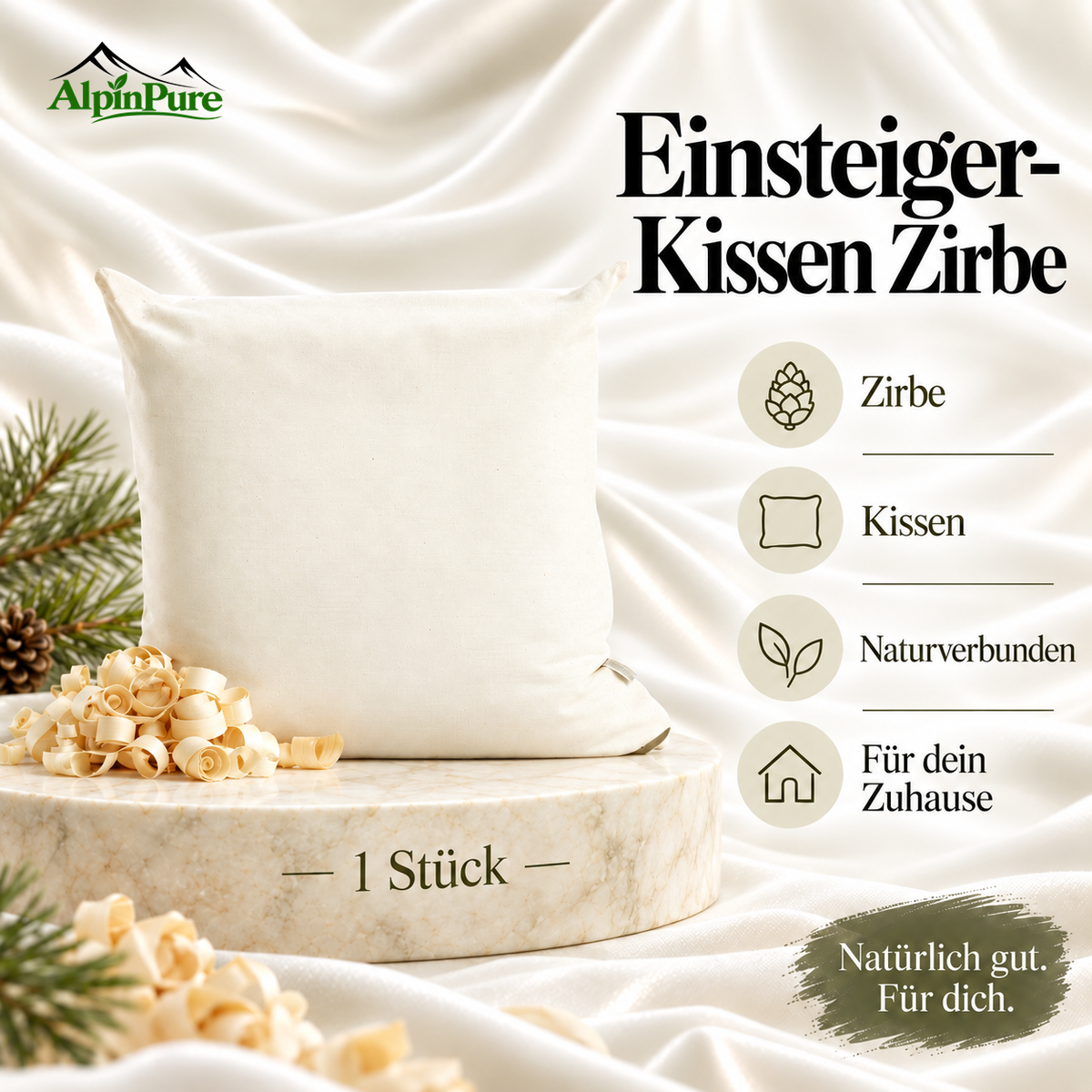 Zirbenkissen 40x40cm