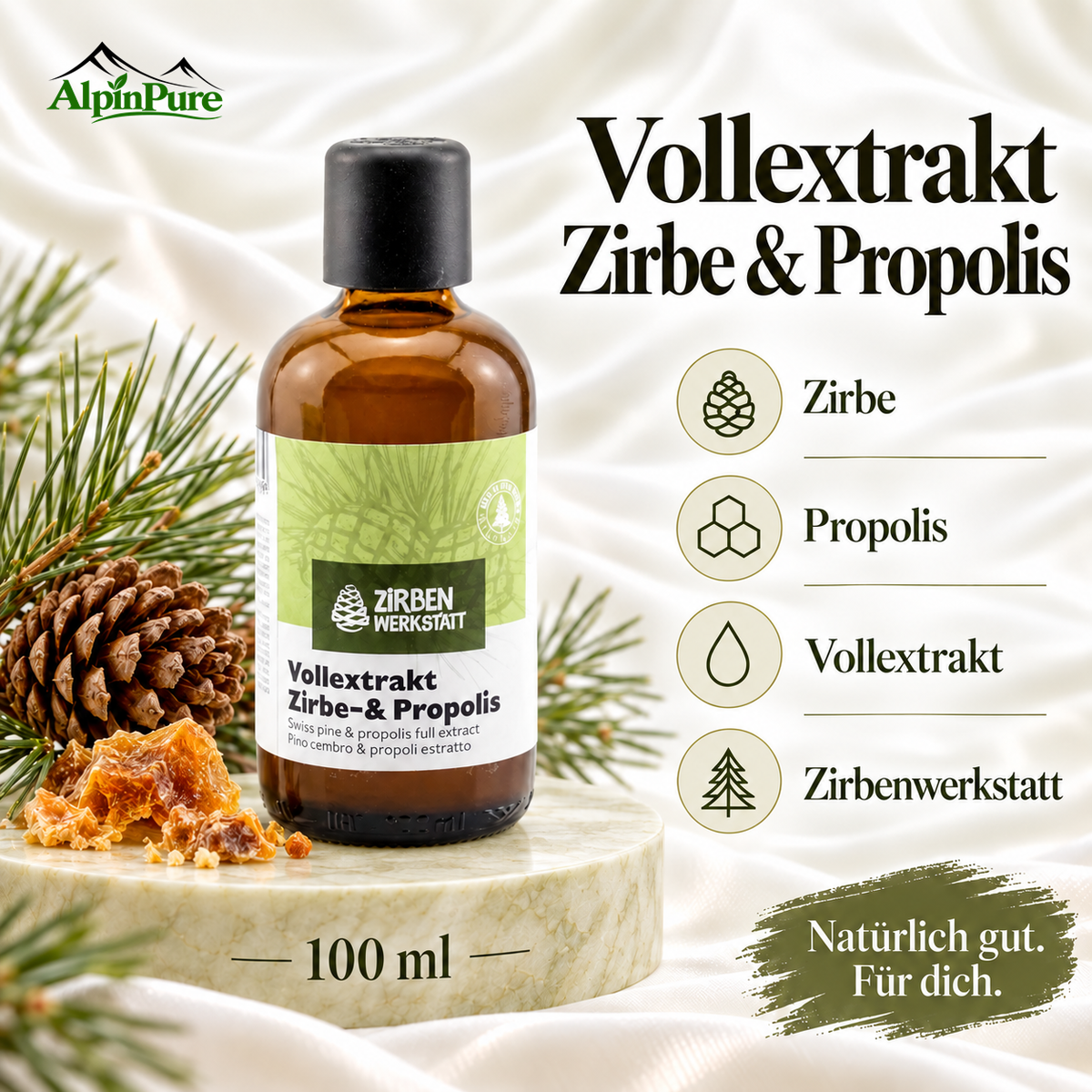 Alpine Zirbenwerkstatt Vollextrakt Zirbe & Propolis