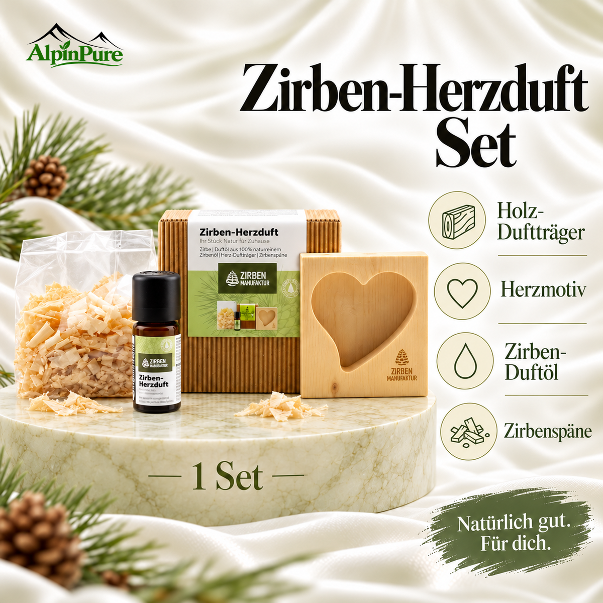 Zirben Herzduft Set
