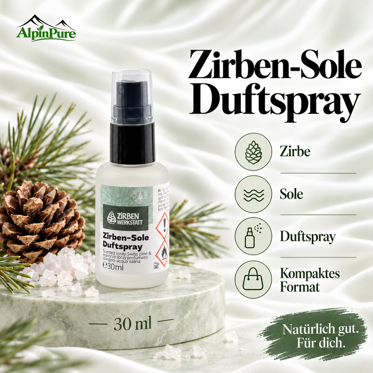 Alpine Zirbenwerkstatt Zirben Sole Spray